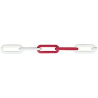 E-coll - 30 Meter Kunststoffkette 6 mm Rolle 30 m (250 x 200)rot/weiss von E-COLL