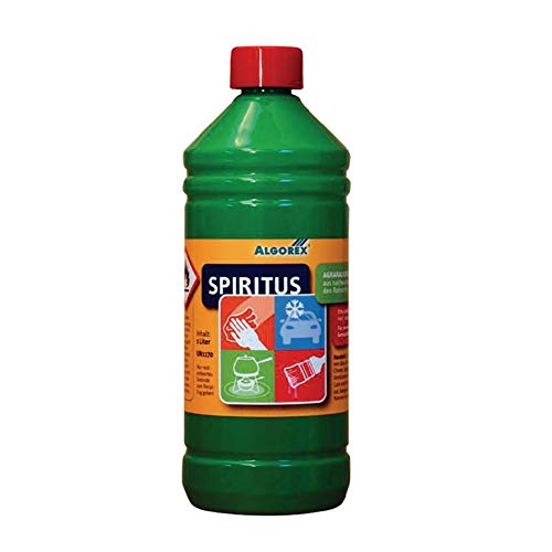 1 Liter Algorex Spiritus (Ethanol), Brennspiritus zur Reinigung, Verdünnung, Frostschutz in Sicherheitsflasche inkl. Microfasertuch von E-Com24 von Bindulin