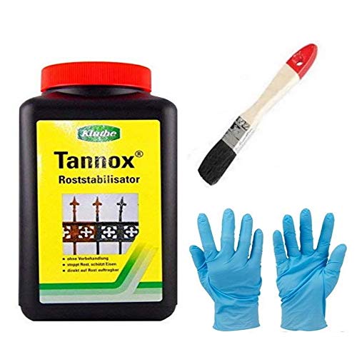 Kluthe Tannox Rostentferner, Rostkonverter, Rostumwandler - Der perfekte Roststabilisator inkl. Pinsel von E-Com24 (500 ml) von Bindulin