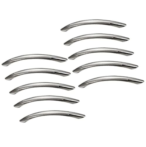 EBETA E 20er Silber Schubladegriff Möbelgriffe Relinggriffe, Bogengriffe Küchengriff Schrankgriffe Stangengriffe aus Gebürsteter Edelstahl (10 Stück, 128 MM) von EBETA