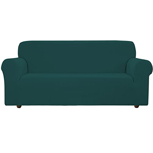 EBETA E Elastisch Sofa Überwürfe Sofabezug, Stretch Sofahusse Sofa Abdeckung Hussen für Sofa, Couch, Sessel 3 Sitzer (Olivgrün, 185-235 cm) von EBETA