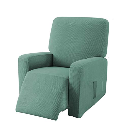 EBETA E Jacquard Sesselbezug, Sesselschoner, Stretchhusse für Relaxsessel Komplett, Elastisch Bezug für Fernsehsessel Liege Sessel (Hellgrün) von EBETA