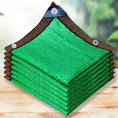 Grünes Mesh-Schattentuch,Garten-Sonnenschutz-Sonnensegel,Atmungsaktives Schattennetz,Reißfestes Schattiernetz,Anti-Aging-Schattennetz,85% UV-Schutz,für den Außenbereich (2x2m/6.6x6.6ft) von E ECATEE