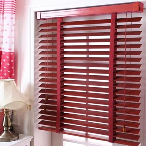 Natürliche Rollos,Fensterrollo aus Massivholz,Sichtschutz Rollo,Lichtfilter Rollläden,Sonnenschutz/Uv-Schutz/Lichtblockierung/Sichtschutz Anhebbare Verdunkelungsrollos (W110xH160cm/W43 xH63) von E ECATEE
