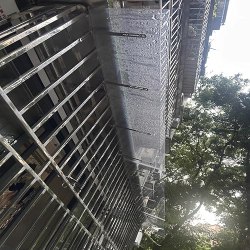 Vordach für Haustür,Transparentes Pultbogenvordach,Vordach für Eingangstür Uv-Schutz vor Regen und Schnee Pultvordach für Terrasse Oder Veranda,Schlagfeste 200 Kg (40x160cm/16 x63) von E ECATEE