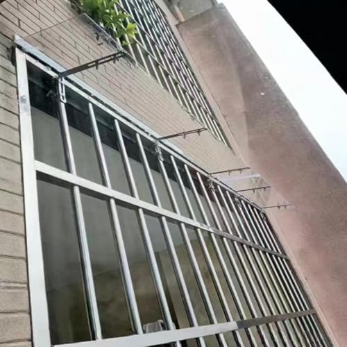 Vordach für Haustür,Uv-Schutz Türvordach,Pultbogenvordach,3 Mm Dicke Polycarbonatabdeckung, Schlagfeste Transparent Haustürvordach,Vordach Überdachung Haustürvordach (40x270cm/16 x106) von E ECATEE