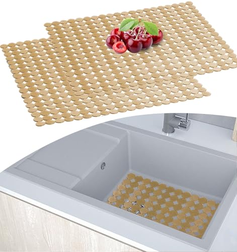 2er-Set Spülbeckenmatte, 30 x 40 cm PVC Schutzmatte für Küch, Zuschneidbare Abtropfmatte, Spülbeckeneinlage für Spülbecken, Edelstahl/Keramische Spülbecken Schutzmatte, Gegen Kratzer im Spülbecken 2er-Set Spülbeckenmatte, 30 x 40 cm PVC Schutzmatte für Küch, Zuschneidbare Abtropfmatte, Spülbeckeneinlage für Spülbecken, Edelstahl/Keramische Spülbecken Schutzmatte, Gegen Kratzer im Spülbecken von E-Greetshopping