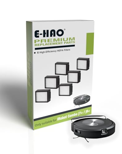 E-HAO 6 Staubsauger Filter Ersatzteile nur für iRobot Roomba Combo j7, j7+, j9, j9+ und Combo Max 10 Modelle von E-HAO