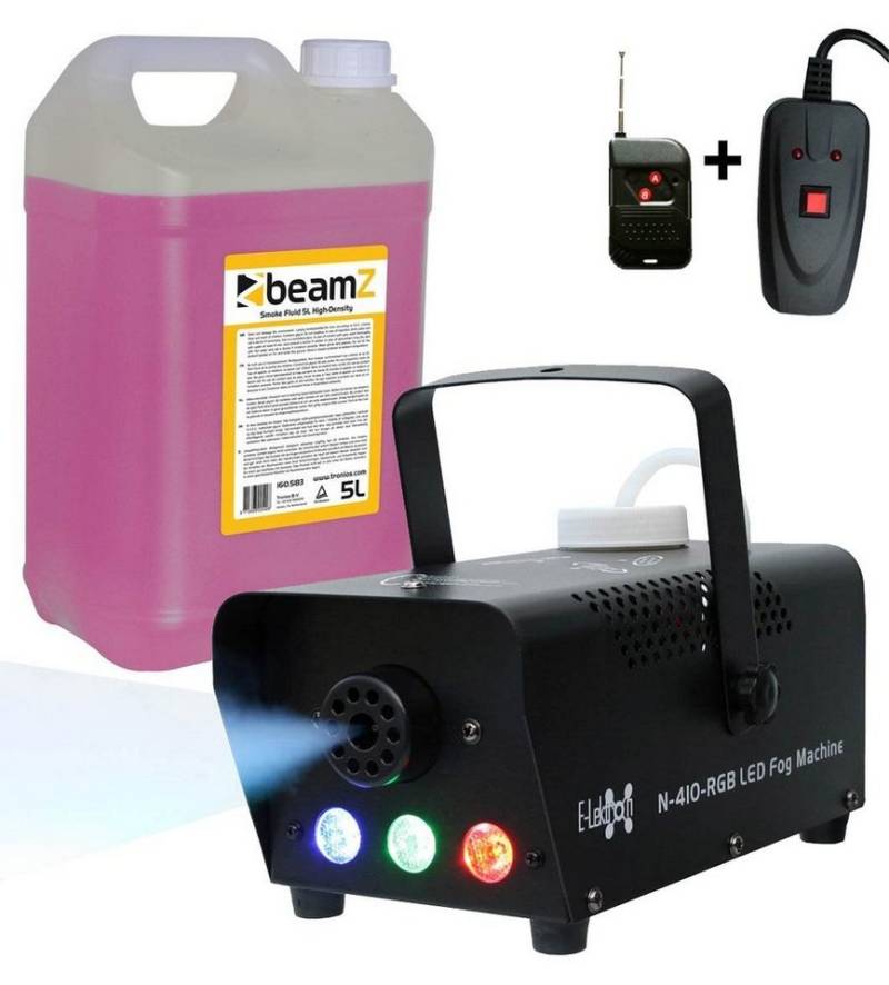 E-Lektron LED Discolicht Nebelmaschine N-410-RGB, Inkl. 5L Nebelfluid, LED fest integriert, RGB, Nebelmaschine mit LED Beleuchtung von E-Lektron