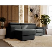 Ecksofa mit Schlaffunktion und Bettkasten - Universelle Ottomane, Couch für Wohnzimmer, Schlafsofa Sofagarnitur Sofa Eckcouch L-Form Wohnlandschaft von E-MEUBLES