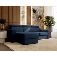 Ecksofa mit Schlaffunktion und Bettkasten - Universelle Ottomane, Couch für Wohnzimmer, Schlafsofa Sofagarnitur Sofa Eckcouch L-Form Wohnlandschaft von E-MEUBLES