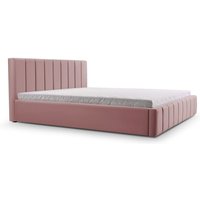 Polsterbett mit Bettkasten boxspring bett 01 - 140x200 - Misty Rose (trinity 23) von E-MEUBLES