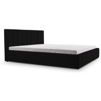 Polsterbett mit Bettkasten boxspring bett 01 - 180x200 - Black (trinity 16) von E-MEUBLES