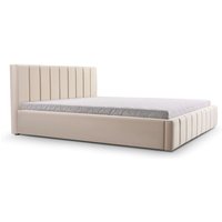 Polsterbett mit Bettkasten boxspring bett 01 - 180x200 - Light Beige (trinity 2) von E-MEUBLES