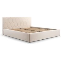 Polsterbett mit Bettkasten boxspring bett 02 - 160x200 - Creame (trinity 2) von E-MEUBLES