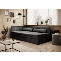 Sofa mit Schlaffunktion und Bettkasten Couch für Wohnzimmer Schlafsofa, Polstersofa Wohnlandschaft mit Bettfunktion - 214x77x82 cm - fulo (Links, von E-MEUBLES