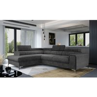 Ecksofa mit Schlaffunktion und Bettkasten, Couch für Wohnzimmer, Schlafsofa Sofagarnitur L-Form Wohnlandschaft mit Bettfunktion 278x92x205 cm OLIVIER von E-MEUBLES