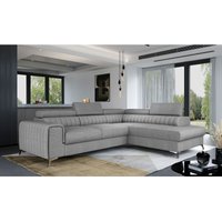 Ecksofa mit Schlaffunktion und Bettkasten, Couch für Wohnzimmer, Schlafsofa Sofagarnitur L-Form Wohnlandschaft mit Bettfunktion 278x92x205 cm olivier von E-MEUBLES