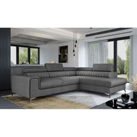Ecksofa mit Schlaffunktion und Bettkasten, Couch für Wohnzimmer, Schlafsofa Sofagarnitur L-Form Wohnlandschaft mit Bettfunktion 278x92x205 cm olivier von E-MEUBLES