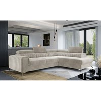 Ecksofa mit Schlaffunktion und Bettkasten, Couch für Wohnzimmer, Schlafsofa Sofagarnitur L-Form Wohnlandschaft mit Bettfunktion 278x92x205 cm olivier von E-MEUBLES