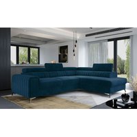 Ecksofa mit Schlaffunktion und Bettkasten, Couch für Wohnzimmer, Schlafsofa Sofagarnitur L-Form Wohnlandschaft mit Bettfunktion 278x92x205 cm olivier von E-MEUBLES
