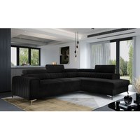 Ecksofa mit Schlaffunktion und Bettkasten, Couch für Wohnzimmer, Schlafsofa Sofagarnitur L-Form Wohnlandschaft mit Bettfunktion 278x92x205 cm olivier von E-MEUBLES