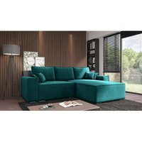 Ecksofa mit Schlaffunktion und Bettkasten, Couch für Wohnzimmer, Schlafsofa Sofagarnitur Sofa Eckcouch L-Form Wohnlandschaft mit Bettfunktion von E-MEUBLES