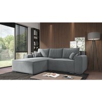 Ecksofa mit Schlaffunktion und Bettkasten, Couch für Wohnzimmer, Schlafsofa Sofagarnitur Sofa Eckcouch L-Form Wohnlandschaft mit Bettfunktion von E-MEUBLES