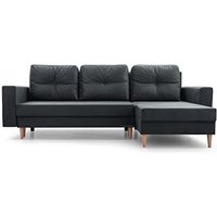 Ecksofa mit Schlaffunktion und Bettkasten universal Ottomane Couch für Wohnzimmer, Schlafsofa Gästebett Sofa Eckcouch L-Form 232x142x90 cm - carl von E-MEUBLES