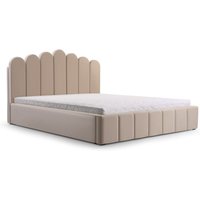 Polsterbett Bett mit Kopfstütze, Rahmenbettgestell, Bettkasten und Lattenrost Doppelbett Gepolsterter Kopfteil Samststoff Stauraumbett bett 03 Polsterbett Bett mit Kopfstütze, Rahmenbettgestell, Bettkasten und Lattenrost Doppelbett Gepolsterter Kopfteil Samststoff Stauraumbett bett 03 von E-MEUBLES