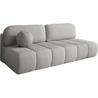 E-meubles - Polstersofa Schlafcouch Sofa Sofagarnitur Couch Schlafsofa für Wohnzimmer mit Bettfunktion, Schlaffunktion und Bettkasten - Hellgrau von E-MEUBLES