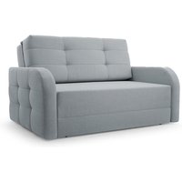Schlafsessel Sofa Sessel Jugendsofa Schlafsofa 2-Sitzer Gästebett mit Schlaffunktion und Bettkasten Kindersofa Porto 120 – Hellgrau (BRAGI 13) von E-MEUBLES