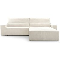 Schlafsofa Sofagarnitur Sofa Eckcouch L-Form Cordstoff Ottomane beidseitig montierbar Couch Cord für Wohnzimmer -Ecksofa aus Cord denver l - Weiß Schlafsofa Sofagarnitur Sofa Eckcouch L-Form Cordstoff Ottomane beidseitig montierbar Couch Cord für Wohnzimmer -Ecksofa aus Cord denver l - Weiß von E-MEUBLES