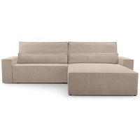 Schlafsofa Sofagarnitur Sofa Eckcouch L-Form Cordstoff Ottomane beidseitig montierbar Couch Cord für Wohnzimmer -Ecksofa aus Cord denver l von E-MEUBLES
