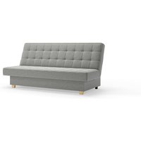 Sofa mit Schlaffunktion und Bettkasten, Kippsofa Klappsofa Schlafsofa Clic-Clack Couch für Wohnzimmer Federkern Sofagarnitur Polstersofa - Grau Sofa mit Schlaffunktion und Bettkasten, Kippsofa Klappsofa Schlafsofa Clic-Clack Couch für Wohnzimmer Federkern Sofagarnitur Polstersofa - Grau von E-MEUBLES