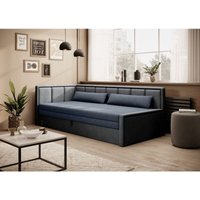 Sofa mit Schlaffunktion und Bettkasten Couch für Wohnzimmer Schlafsofa, Polstersofa Wohnlandschaft mit Bettfunktion - 214x77x82 cm - fulo (Links, von E-MEUBLES
