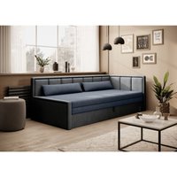 Sofa mit Schlaffunktion und Bettkasten Couch für Wohnzimmer Schlafsofa , Polstersofa Wohnlandschaft mit Bettfunktion - 214x77x82 cm - fulo (Rechts, von E-MEUBLES