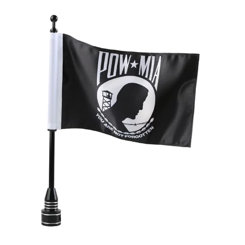 E-Most Pow Mia US Flag Patriots Flaggenhalter für Motorrad, 15,2 x 22,9 cm, lebendige Farben – Sie sind nicht vergessen Gefangener des Kriegs, Gepäckträger, Fahnenmast von E-Most