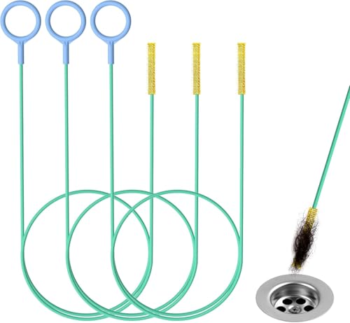 76.2 cm Stahl Schlange Abfluss Haarentfernung Werkzeug, Anti-Break Metall mit Nylonbeschichtung Waschbecken Schlange, Abflussreiniger Haarfänger Entferner für Dusche von E-PROUSE