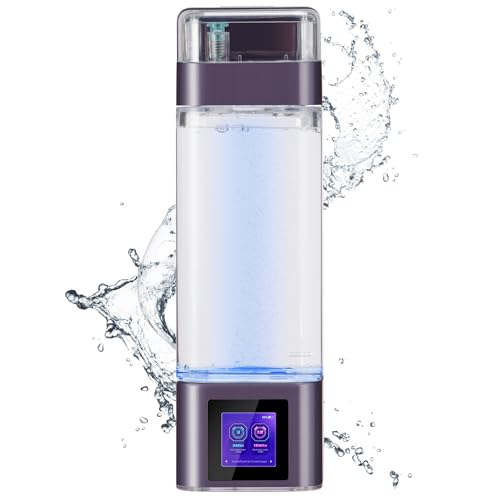 E-ROOM TREND Wasserstoff Wasserflasche | 350ML 2000-9000PPB Upgrade Intelligente Touchscreen Steuerung SPE Wasserstoff Generator | Tragbarer Wasserstoff Wasserreiniger Verbesserte Energie (FQ11-1) von E-ROOM TREND