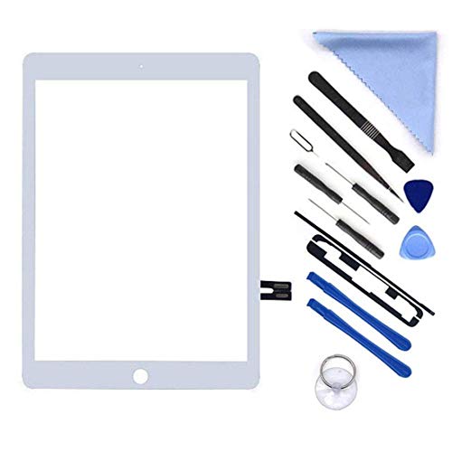 E-Soul Digitizer -Set f眉r iPad 9,7 Zoll 2018 iPad 6 6. Generation A1893 A1954 Touchscreen Digitizer (ohne Home-Taste, LCD nicht enthalten) + vorinstalliertes Klebeband + Werkzeug von E-Soul