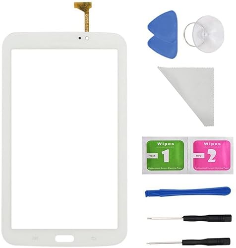 Schwarzer Touchscreen Ersatz für Samsung Galaxy Tab 3 7.0 SM-T210 T210R T210L T217S 217A (WiFi Ver.No Speaker Hole) + vorinstallierter Klebstoff mit Werkzeugen (Weiß) von E-Soul