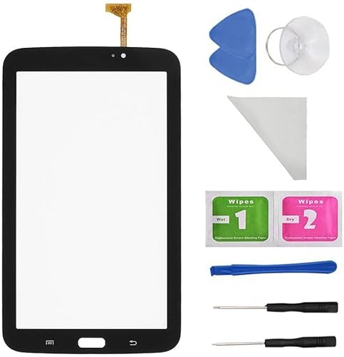 Schwarzer Touchscreen Ersatz für Samsung Galaxy Tab 3 7.0 SM-T210 T210R T210L T217S 217A (WiFi Ver.No Speaker Hole) + vorinstallierter Klebstoff mit Werkzeugen (Schwarzer) von E-Soul