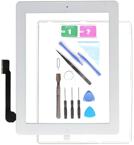 Touchscreen Digitizer Frontglas Ersatz für Pad 3 A1416 A1403 A1430, inkl. Home Button + Kamerahalter + vorinstallierter Klebstoff + Werkzeugsatz (Schwarz) von E-Soul