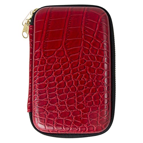 E-Vitta Crocodile Skin Case PU Rot – HDD/SSD (Skin Case Hüllen, Polyurethan, Rot, 2.5, Universal, Staubresistent, Kratzresistent, Schockresistent, spritzwassergeschützt) von E-Vitta