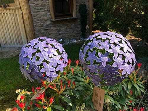 EX Garten/Blumen Allium Blütenkugel Purple Terrasse Deko Art Ferro Handarbeit (Blütenkugel klein : 16,2 x 16,2 x 111,2 cm) von PGONA