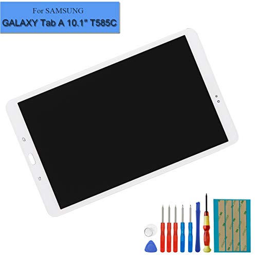 E-YIIVIIL LCD Display Montage Kompatibel mit Samsung Galaxy Tab A 10.1 2016 SM-T580 T585 T587 Touchscreen Digitizer + Werkzeug (Weiß) von E-YIIVIIL