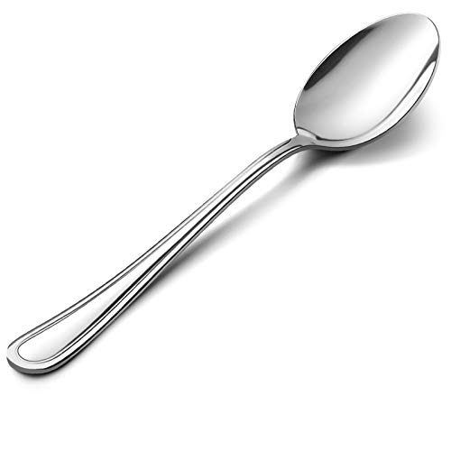 E-far 12er Set Esslöffel Edelstahl Suppenlöffel Esslöffel für Zuhause, Küche oder Restaurant, ungiftig & hochglanzpoliert, leicht zu reinigen & spülmaschinenfest von E-far