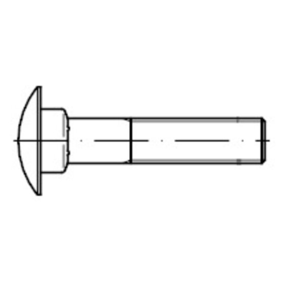 E-NORMpro - Flachrundschraube mit Vierkantansatz DIN 603 Edelstahl A2 M 8x 25 von E-normpro