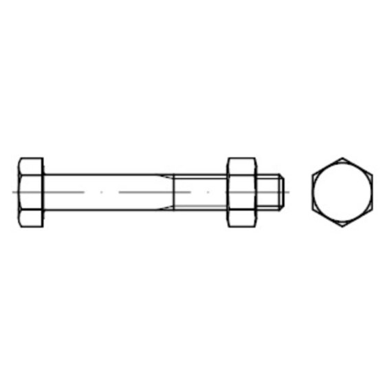 E-NORMpro - Sechskantschraube mit Schaft DIN 601 MU Stahl galv.verz. M12x 40 von E-normpro